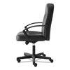 Hon Basyx Executive Chair, Leather, Fixed Arms, Black BSXVL601SB11